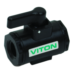 VALVULA ESFERA MANUAL MICRO EM PP 2 VIAS NPT FEMEA 1/4
