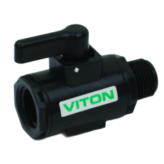 VALVULA ESFERA MANUAL MICRO EM PP 2 VIAS NPT FEMEA 3/8