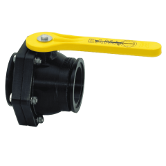 VALVULA ESFERA MANUAL STUBBY EM PP 2 VIAS FLANGEADAS 3