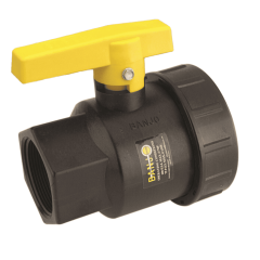 VALVULA ESFERA MANUAL UNIAO EM PP 2 VIAS NPT FEMEA 1/2