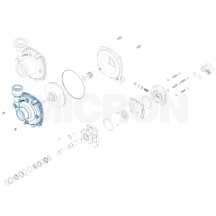 CARCACA FRONTAL EM INOX FLANGEADA PARA BOMBA CENTRIFUGA 9303