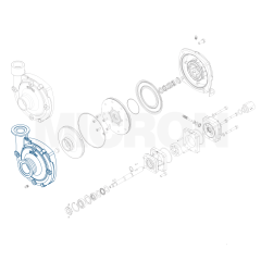 CARCACA FRONTAL EM INOX FLANGEADA PARA BOMBA CENTRIFUGA FORCEFIELD 9313