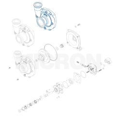 CARCACA FRONTAL EM INOX FLANGEADA PARA BOMBA CENTRIFUGA 9306