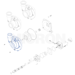 CARCACA FRONTAL EM INOX CONEXAO ROSCA PARA BOMBA CENTRIFUGA 9306