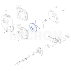ROTOR EM NYLON PARA BOMBA CENTRIFUGA 9303